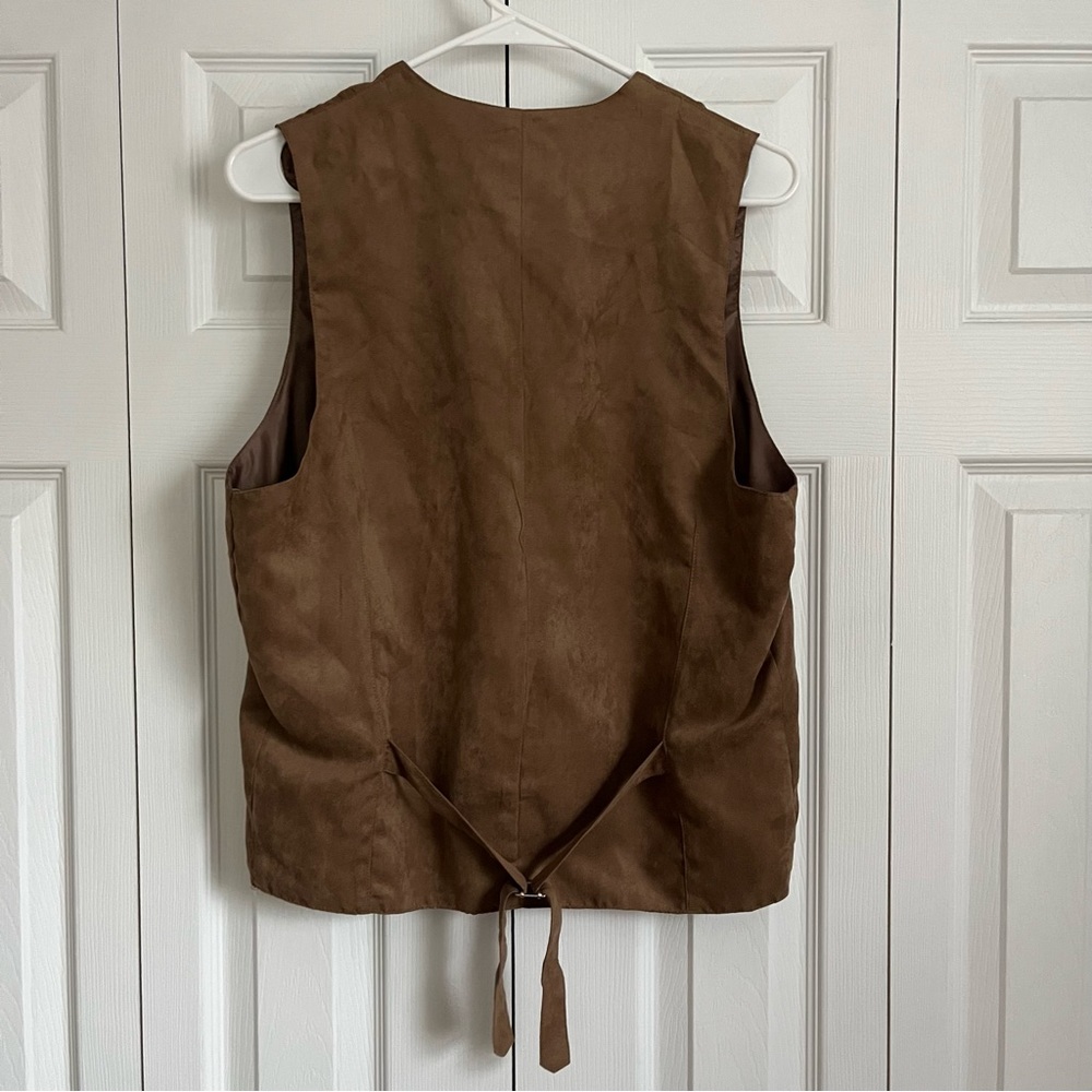 Tan Suede Vest - Picture 3 of 4